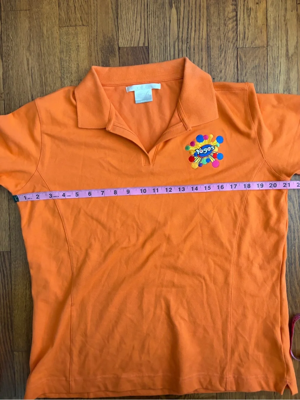 Nike Golf Dri-Fit Orange Polo Shirt Yogos Embroidered Logo Size Women's Large